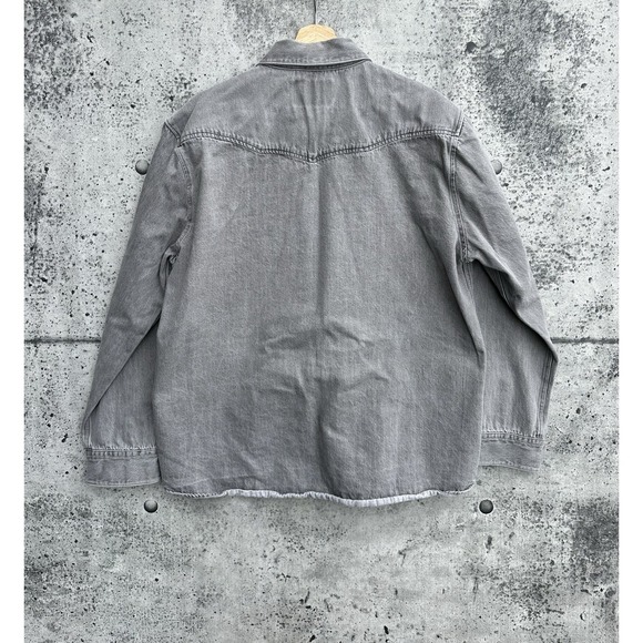 Howler Brothers Dust Up Denim Jovi Gray Pearl Snap Button Western Size XL - Picture 5 of 5